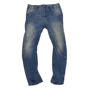 G STAR RAW ARC Navy 3D TAPERED BRACES Designer Denim Jeans Womens 12